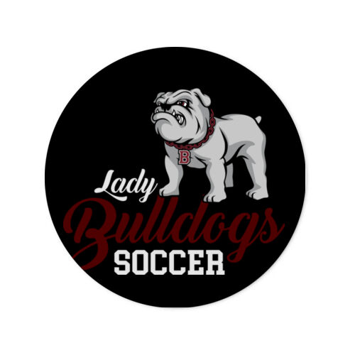 printed Soccer Script - Round  1/4" Thick Premium Mousepad  Thumbnail