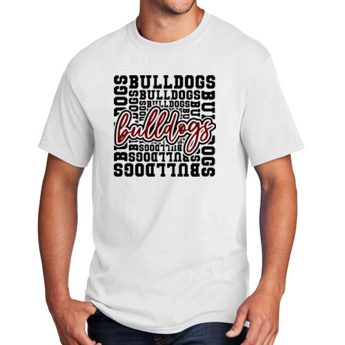 Bulldog Typography  - Core Cotton Tee Thumbnail
