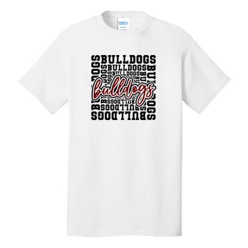 Bulldog Typography  - Tall Core Cotton Tee Thumbnail