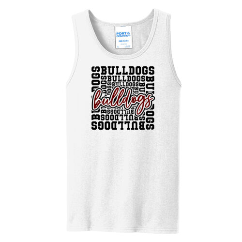 Bulldog Typography  - Core Cotton Tank Top Thumbnail