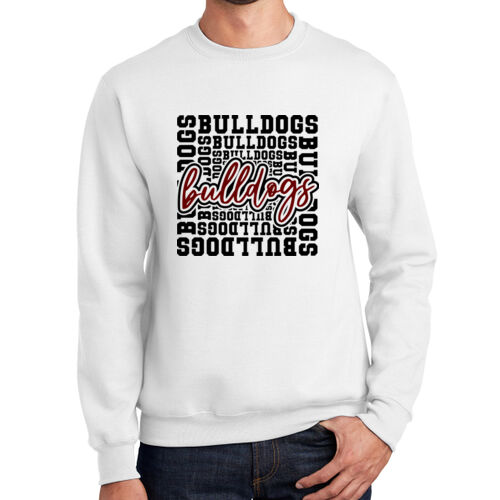 Bulldog Typography  - Essential Fleece Crewneck Sweatshirt Thumbnail