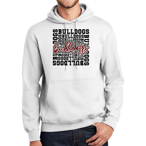 Bulldog Typography  - Essential Fleece Pullover Hooded Sweatshirt Thumbnail