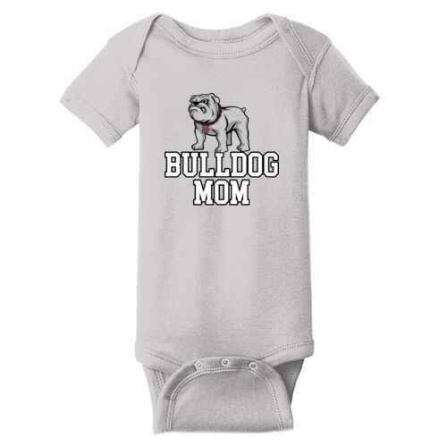 Personalized Front with Name/Number Back - Infant Short Sleeve Baby Rib Bodysuit Thumbnail