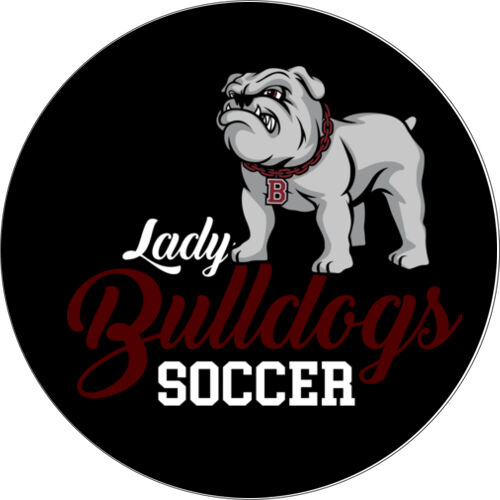 Lady Bulldogs Soccer - 5.75 in. Circle Car Magnet  Thumbnail