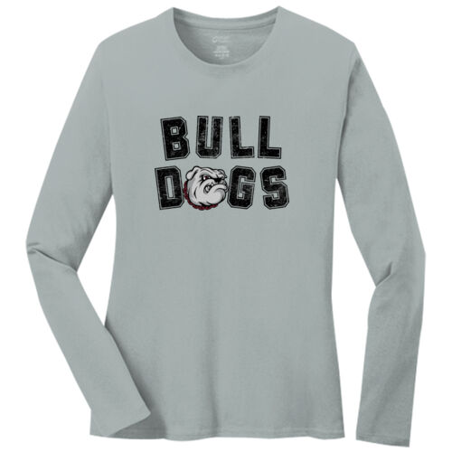 Vintage Bulldogs  - Ladies Long Sleeve Core Cotton Tee Thumbnail