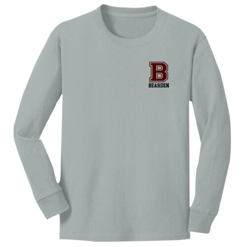 Lady Bulldogs B Front Crest & Full Back   - Youth Long Sleeve Core Cotton Tee Thumbnail