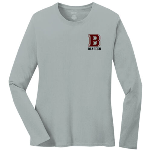 Lady Bulldogs B Front Crest & Full Back   - Ladies Long Sleeve Core Cotton Tee Thumbnail