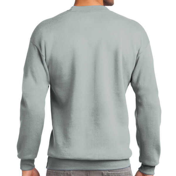 No Minimum Custom Logo Tall Essential Fleece Crewneck Sweatshirt PC90T Back View