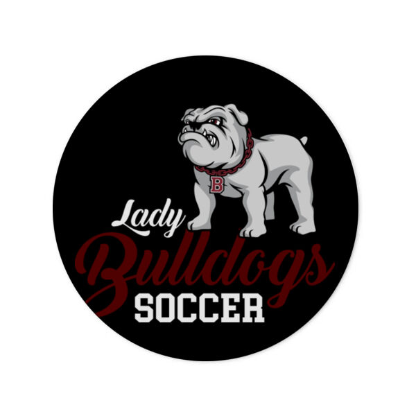 printed Soccer Script - Round  1/4" Thick Premium Mousepad  Thumbnail