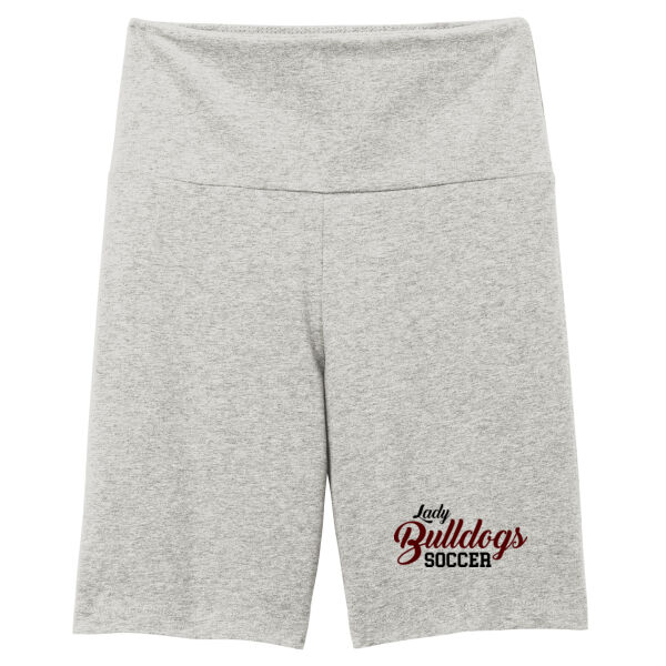 Lady Bulldog Soccer Script - Women's Flex High Waist Bike Short Thumbnail