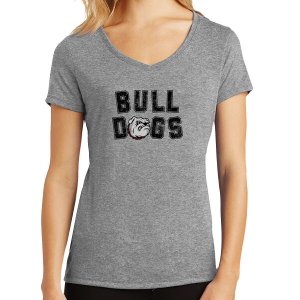 Vintage Bulldogs  - Women's Perfect Tri ® V Neck Tee Thumbnail