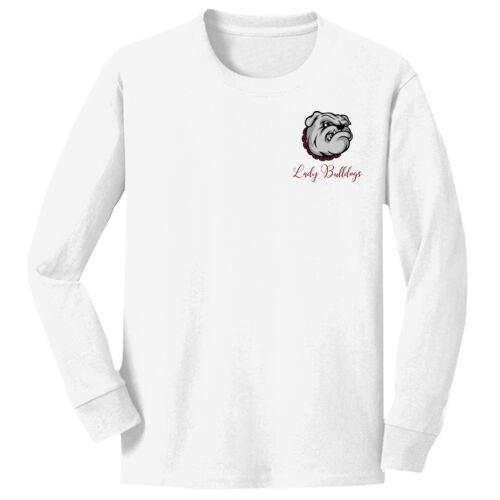 Paw Column Left Sleeve   - Youth Long Sleeve Core Cotton Tee Thumbnail