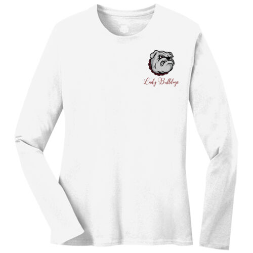 Paw Column Left Sleeve   - Ladies Long Sleeve Core Cotton Tee Thumbnail