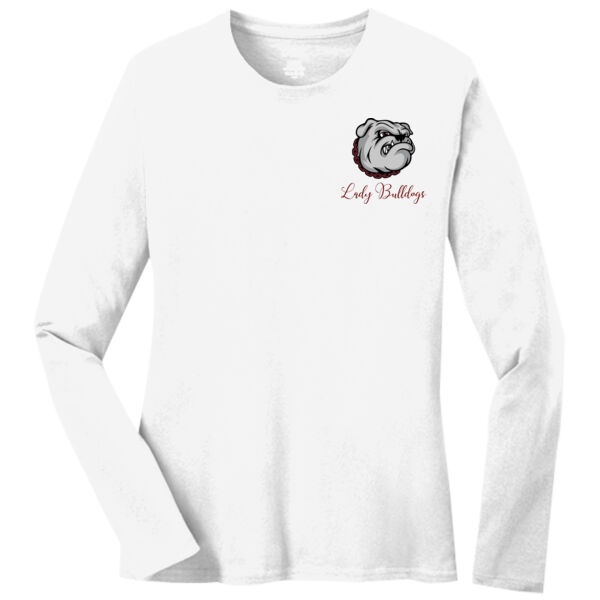 Paw Column Left Sleeve   - Ladies Long Sleeve Core Cotton Tee Thumbnail