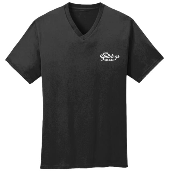 State Champs Crest Front & Full Back   - Core Cotton V Neck Tee Thumbnail