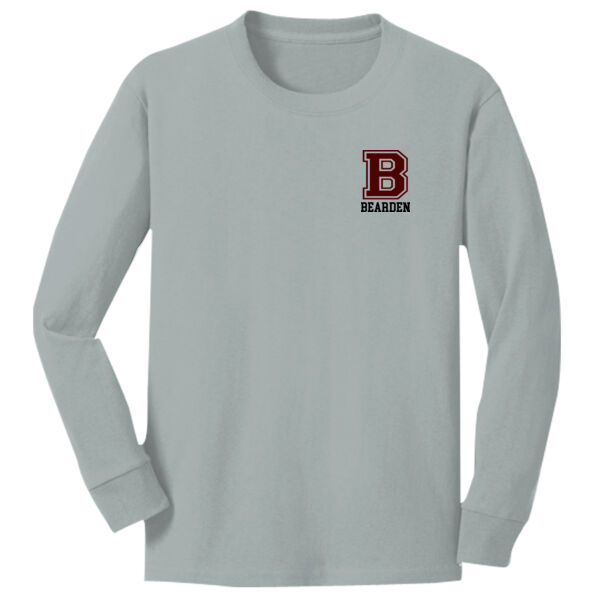 Lady Bulldogs B Front Crest & Full Back   - Youth Long Sleeve Core Cotton Tee Thumbnail