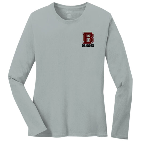 Lady Bulldogs B Front Crest & Full Back   - Ladies Long Sleeve Core Cotton Tee Thumbnail