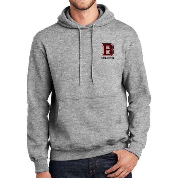 Lady Bulldogs B Front Crest & Full Back   - Tall Essential Fleece Pullover Hooded Sweatshirt Thumbnail