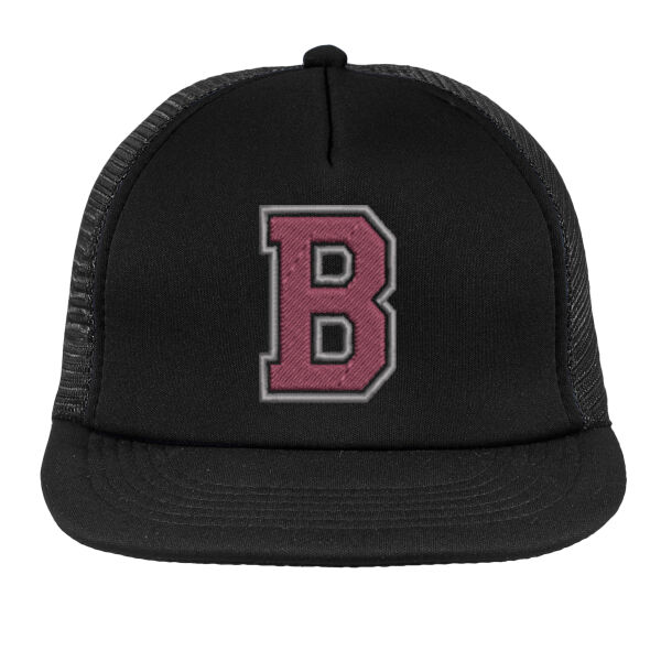 Varsity B    - Flat Bill Snapback Trucker Cap  Thumbnail
